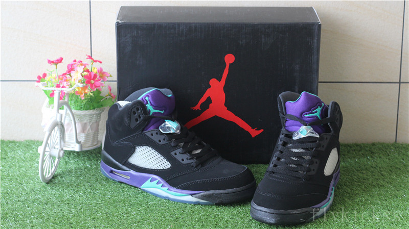 Air Jordan 5 Retro Black And Purple Grape